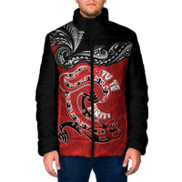 Personalised Aotearoa Toitu Te Tiriti Padded Jacket Taniwha Tribal Motifs LT03 Men Multicolor - Polynesian Pride