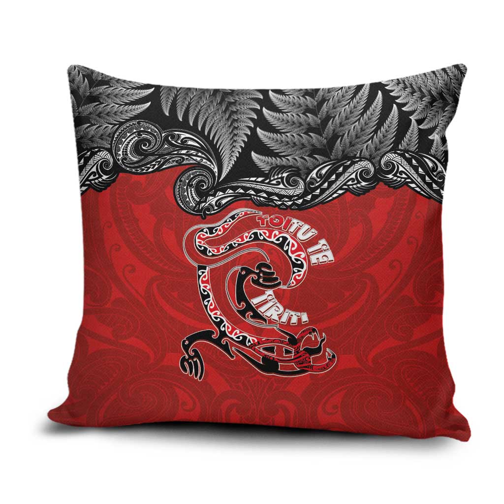 Aotearoa Toitu Te Tiriti Pillow Cover Taniwha Tribal Motifs LT03 Multicolor - Polynesian Pride