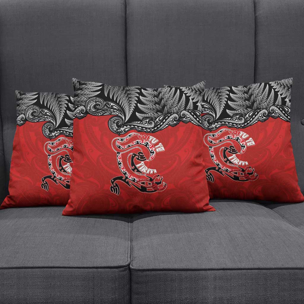 Aotearoa Toitu Te Tiriti Pillow Cover Taniwha Tribal Motifs LT03 - Polynesian Pride