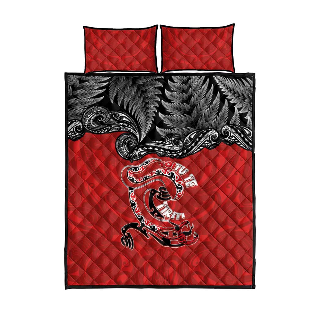Aotearoa Toitu Te Tiriti Quilt Bed Set Taniwha Tribal Motifs LT03 - Polynesian Pride