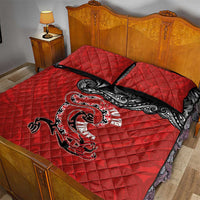 Aotearoa Toitu Te Tiriti Quilt Bed Set Taniwha Tribal Motifs LT03 - Polynesian Pride
