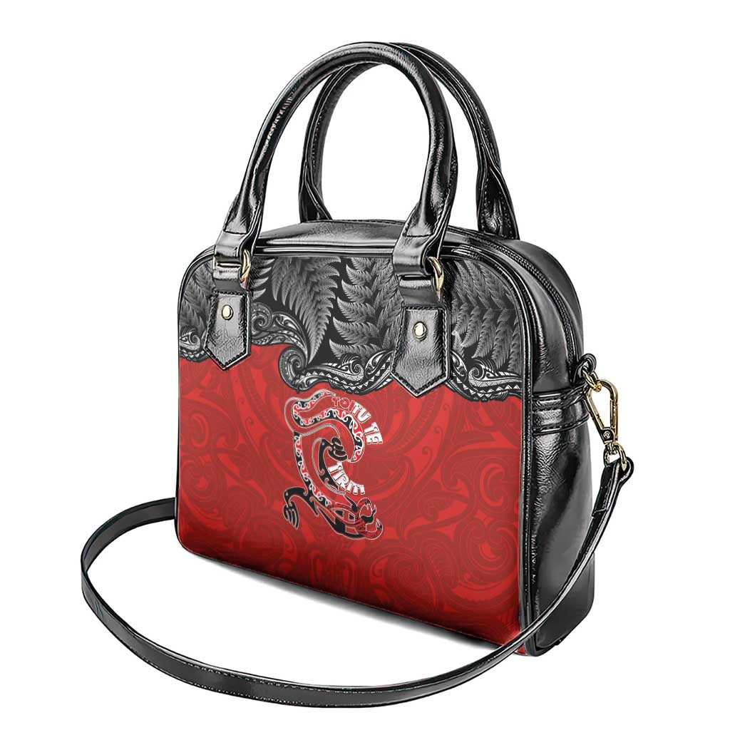 Aotearoa Toitu Te Tiriti Shoulder Handbag Taniwha Tribal Motifs LT03 - Polynesian Pride