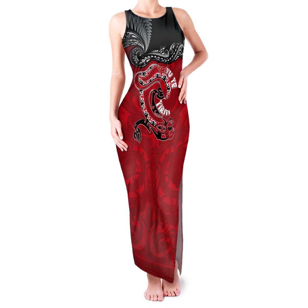 Personalised Aotearoa Toitu Te Tiriti Tank Maxi Dress Taniwha Tribal Motifs LT03 Women Multicolor - Polynesian Pride