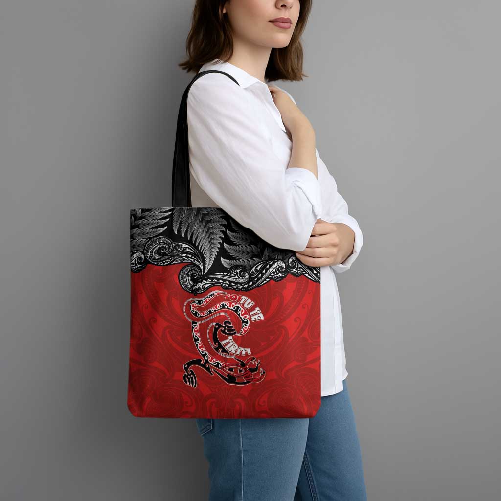 Aotearoa Toitu Te Tiriti Tote Bag Taniwha Tribal Motifs LT03 - Polynesian Pride