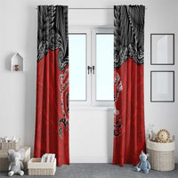Aotearoa Toitu Te Tiriti Window Curtain Taniwha Tribal Motifs LT03 - Polynesian Pride