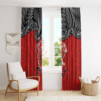 Aotearoa Toitu Te Tiriti Window Curtain Taniwha Tribal Motifs LT03 - Polynesian Pride