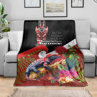 Aotearoa Toitu Te Tiriti Blanket Waitangi-Honour The Treaty NZ Tuatara and Plants LT03 - Polynesian Pride