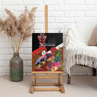 Aotearoa Toitu Te Tiriti Canvas Wall Art Waitangi-Honour The Treaty NZ Tuatara and Plants LT03 - Polynesian Pride