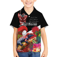 Aotearoa Toitu Te Tiriti Family Matching Mermaid Dress and Hawaiian Shirt Waitangi-Honour The Treaty NZ Tuatara and Plants