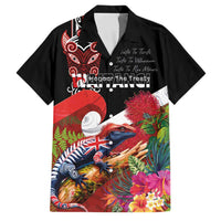 Aotearoa Toitu Te Tiriti Family Matching Tank Maxi Dress and Hawaiian Shirt Waitangi-Honour The Treaty NZ Tuatara and Plants