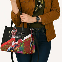 Aotearoa Toitu Te Tiriti Leather Bag Waitangi-Honour The Treaty NZ Tuatara and Plants LT03 - Polynesian Pride