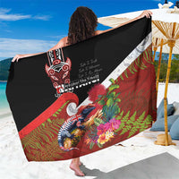 Aotearoa Toitu Te Tiriti Sarong Waitangi-Honour The Treaty NZ Tuatara and Plants LT03 One Size 44 x 66 inches Multicolor - Polynesian Pride