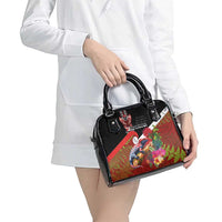 Aotearoa Toitu Te Tiriti Shoulder Handbag Waitangi-Honour The Treaty NZ Tuatara and Plants