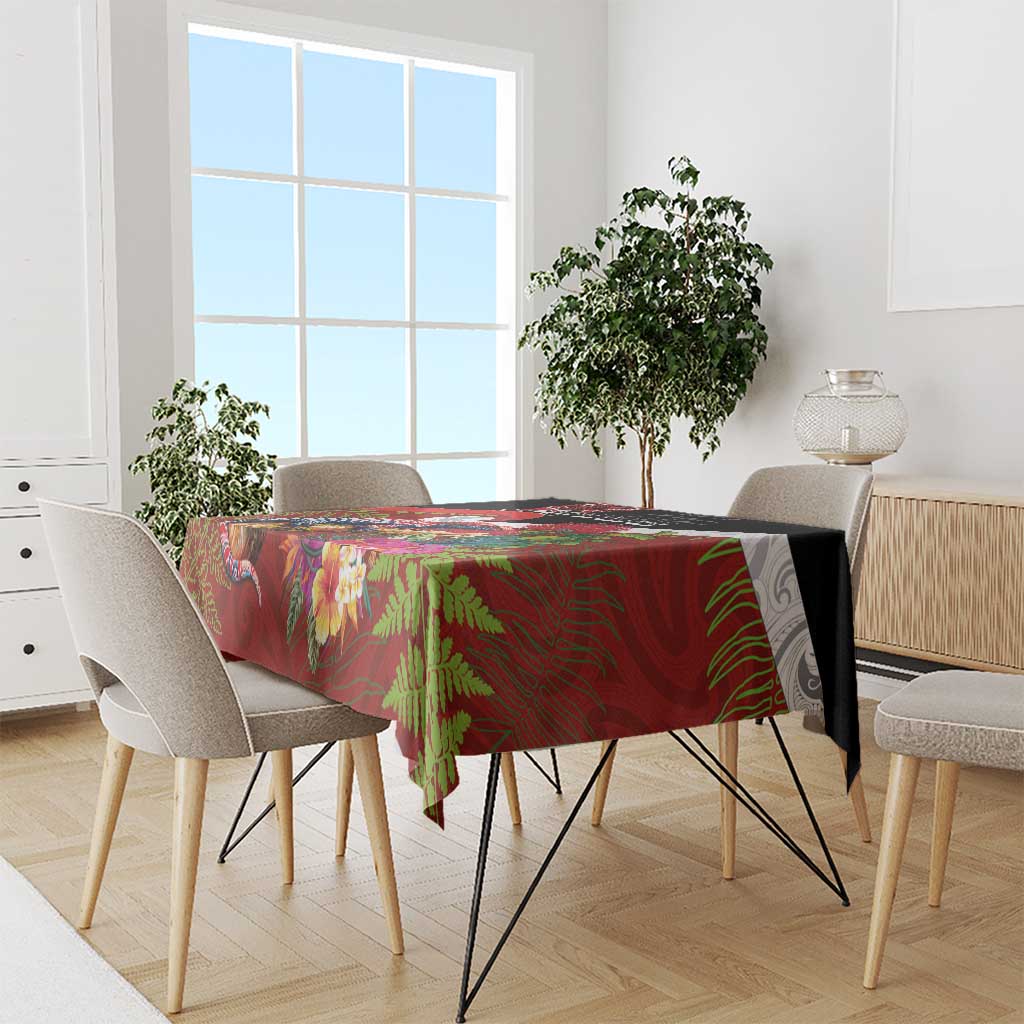 Aotearoa Toitu Te Tiriti Tablecloth Waitangi-Honour The Treaty NZ Tuatara and Plants LT03 - Polynesian Pride