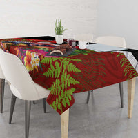 Aotearoa Toitu Te Tiriti Tablecloth Waitangi-Honour The Treaty NZ Tuatara and Plants LT03 - Polynesian Pride