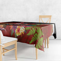 Aotearoa Toitu Te Tiriti Tablecloth Waitangi-Honour The Treaty NZ Tuatara and Plants LT03 - Polynesian Pride