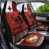 Tonga ANZAC Day Car Seat Cover Gallipoli Lest We Forget Ngatu Art Tribal