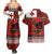 Tonga ANZAC Day Couples Matching Summer Maxi Dress and Hawaiian Shirt Gallipoli Lest We Forget Ngatu Art Tribal