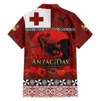 Tonga ANZAC Day Hawaiian Shirt Gallipoli Lest We Forget Ngatu Art Tribal LT03 - Polynesian Pride