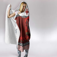Tonga ANZAC Day Hooded Blanket Gallipoli Lest We Forget Ngatu Art Tribal LT03 - Polynesian Pride