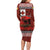 Tonga ANZAC Day Long Sleeve Bodycon Dress Gallipoli Lest We Forget Ngatu Art Tribal