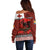 Tonga ANZAC Day Off Shoulder Sweater Gallipoli Lest We Forget Ngatu Art Tribal