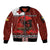 Tonga ANZAC Day Sleeve Zip Bomber Jacket Gallipoli Lest We Forget Ngatu Art Tribal