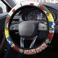 Tonga ANZAC Day Steering Wheel Cover Gallipoli Lest We Forget Ngatu Art Tribal LT03 - Polynesian Pride