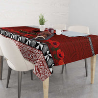 Tonga ANZAC Day Tablecloth Gallipoli Lest We Forget Ngatu Art Tribal LT03 - Polynesian Pride