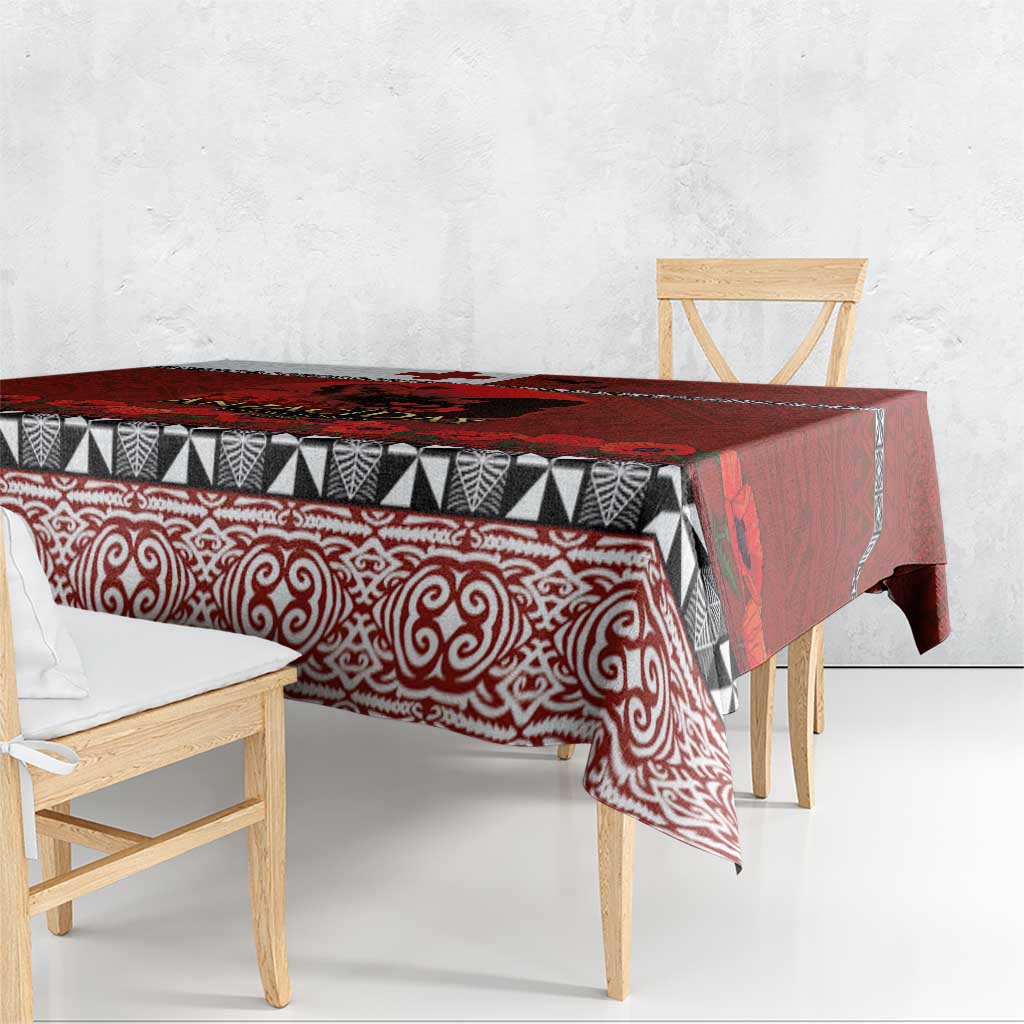 Tonga ANZAC Day Tablecloth Gallipoli Lest We Forget Ngatu Art Tribal LT03 - Polynesian Pride