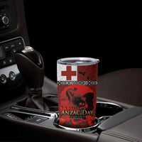 Tonga ANZAC Day Tumbler Cup Gallipoli Lest We Forget-Ngatu Art Tribal LT03 - Polynesian Pride