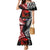 Tonga and New Zealand ANZAC Day Mermaid Dress Gallipoli Lest We Forget Ngatu Art Tribal and Maori Tattoo with Fern LT03