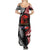 Tonga and New Zealand ANZAC Day Summer Maxi Dress Gallipoli Lest We Forget Ngatu Art Tribal and Maori Tattoo with Fern LT03