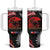 Tonga and New Zealand ANZAC Day Tumbler With Handle Gallipoli Lest We Forget-Ngatu Art Tribal and Maori Tattoo with Fern