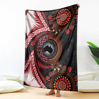 Tonga and Australia Together Blanket Ngatu Art Tribal Aboriginal Tattoo Pattern LT03 - Polynesian Pride