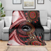 Tonga and Australia Together Blanket Ngatu Art Tribal Aboriginal Tattoo Pattern LT03 - Polynesian Pride