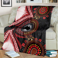 Tonga and Australia Together Blanket Ngatu Art Tribal Aboriginal Tattoo Pattern LT03 - Polynesian Pride