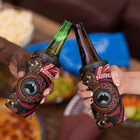Tonga and Australia Together 4 in 1 Can Cooler Tumbler Ngatu Art Tribal-Aboriginal Tattoo Pattern LT03 - Polynesian Pride