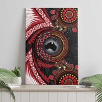 Tonga and Australia Together Canvas Wall Art Ngatu Art Tribal Aboriginal Tattoo Pattern LT03 - Polynesian Pride