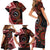 Tonga and Australia Together Family Matching Short Sleeve Bodycon Dress and Hawaiian Shirt Ngatu Art Tribal Aboriginal Tattoo Pattern