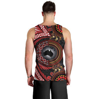 Tonga and Australia Together Men Tank Top Ngatu Art Tribal Aboriginal Tattoo Pattern LT03 - Polynesian Pride