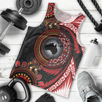 Tonga and Australia Together Men Tank Top Ngatu Art Tribal Aboriginal Tattoo Pattern LT03 - Polynesian Pride