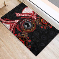 Tonga and Australia Together Rubber Doormat Ngatu Art Tribal Aboriginal Tattoo Pattern LT03 - Polynesian Pride