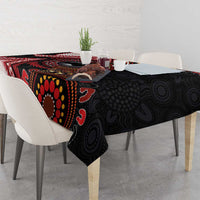 Tonga and Australia Together Tablecloth Ngatu Art Tribal Aboriginal Tattoo Pattern LT03 - Polynesian Pride