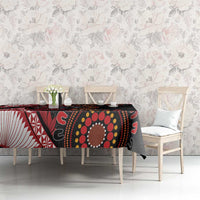 Tonga and Australia Together Tablecloth Ngatu Art Tribal Aboriginal Tattoo Pattern LT03 - Polynesian Pride