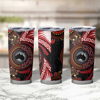 Tonga and Australia Together Tumbler Cup Ngatu Art Tribal-Aboriginal Tattoo Pattern LT03 - Polynesian Pride