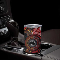 Tonga and Australia Together Tumbler Cup Ngatu Art Tribal-Aboriginal Tattoo Pattern LT03 - Polynesian Pride