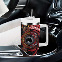 Tonga and Australia Together Tumbler With Handle Ngatu Art Tribal-Aboriginal Tattoo Pattern LT03 - Polynesian Pride