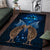 New Zealand Maori Matariki Area Rug Hongi Kiwi Bird and Silver Fern LT03