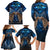 New Zealand Maori Matariki Family Matching Long Sleeve Bodycon Dress and Hawaiian Shirt Hongi Kiwi Bird and Silver Fern LT03